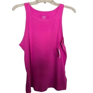 NWT GAP Women's Vibrant Hot Pink Rib Tank Top